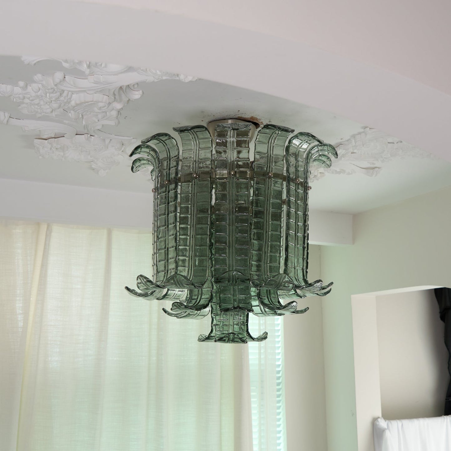 Aurora Ceiling Lamp Murano Glass Petal Vintage