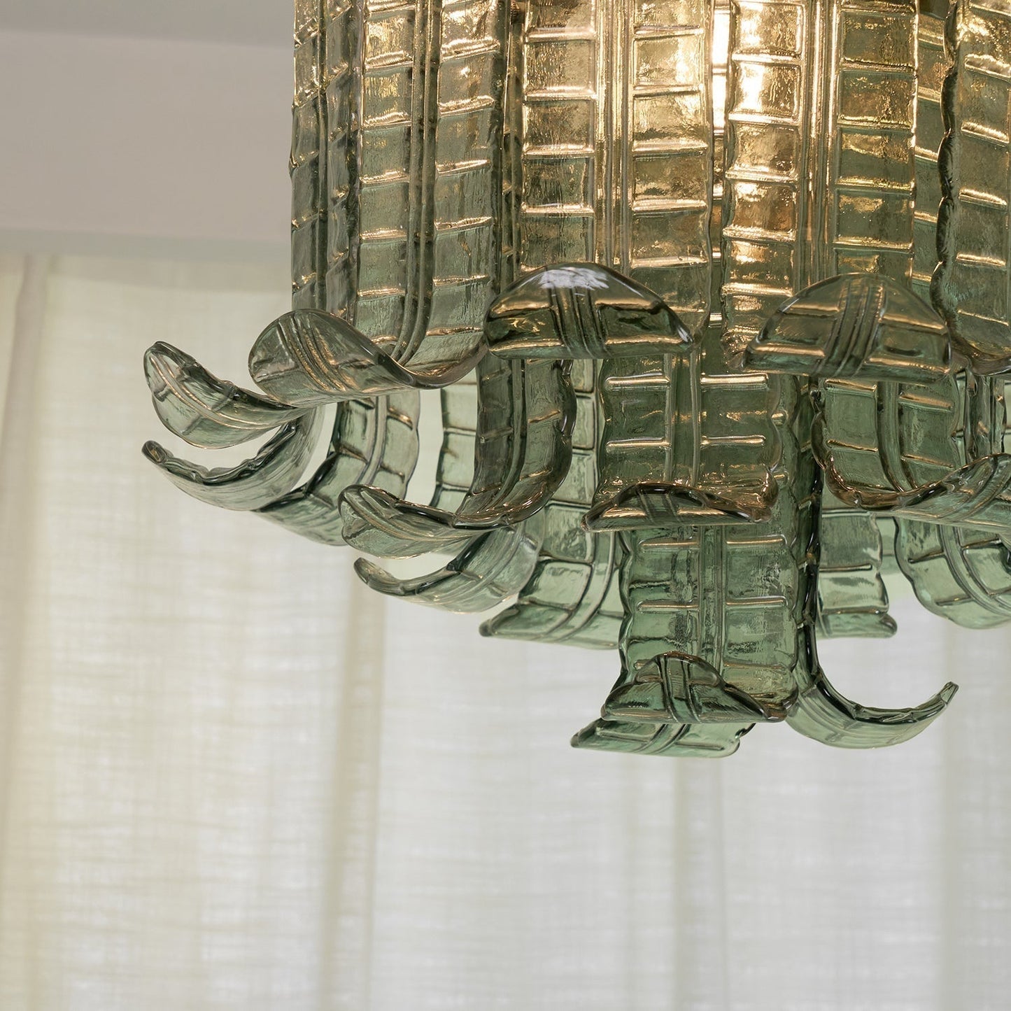 Aurora Ceiling Lamp Murano Glass Petal Vintage