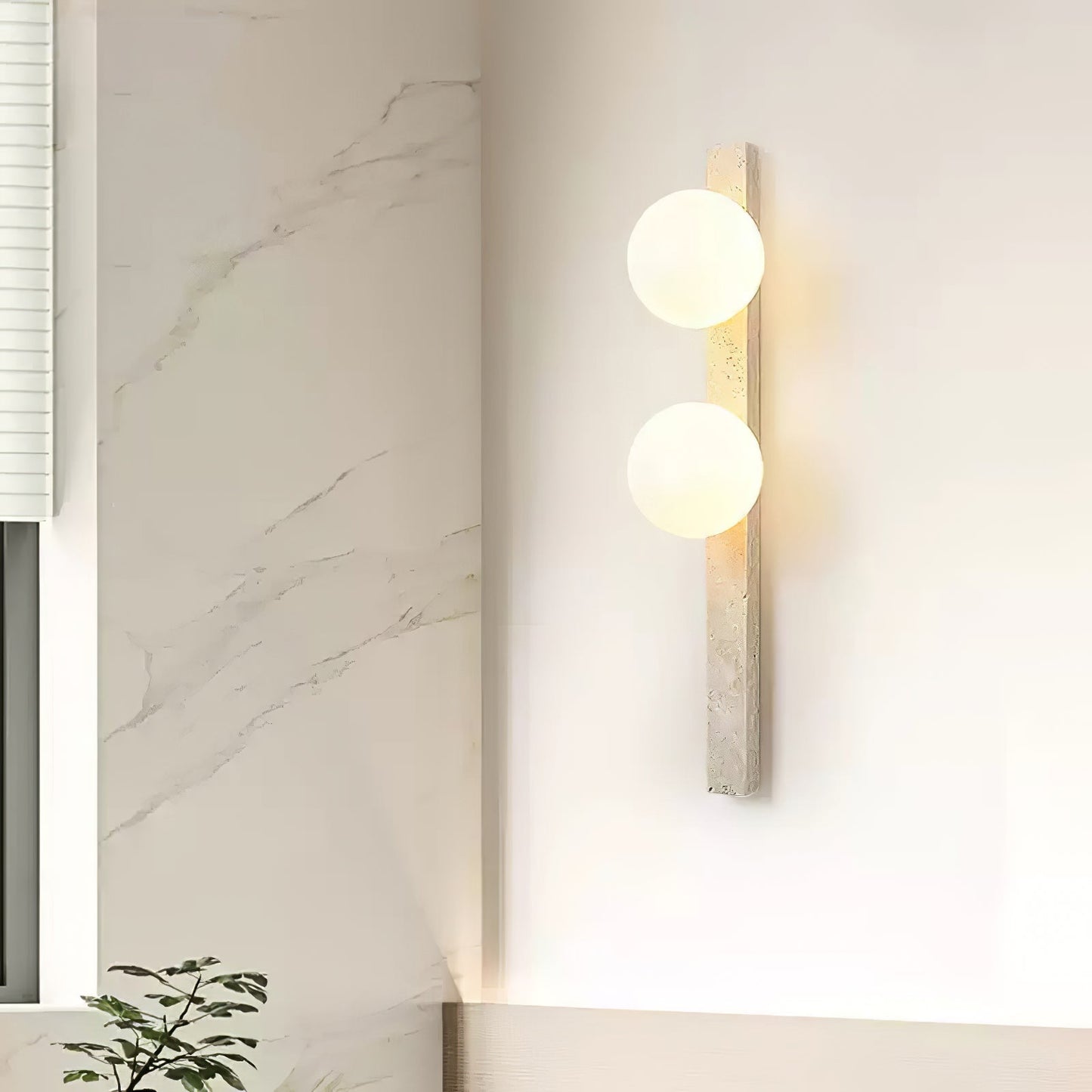 Zoshaira Travertine Wall Light