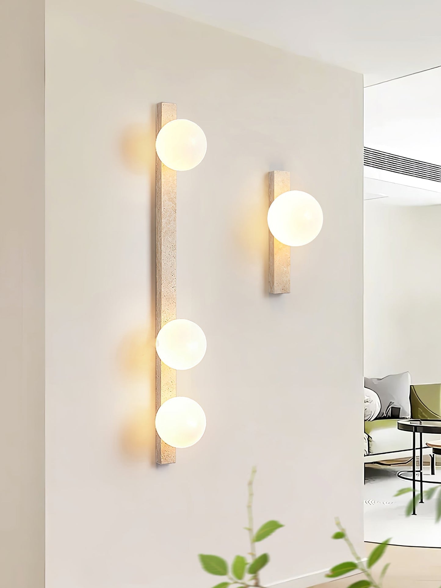 Zoshaira Travertine Wall Light
