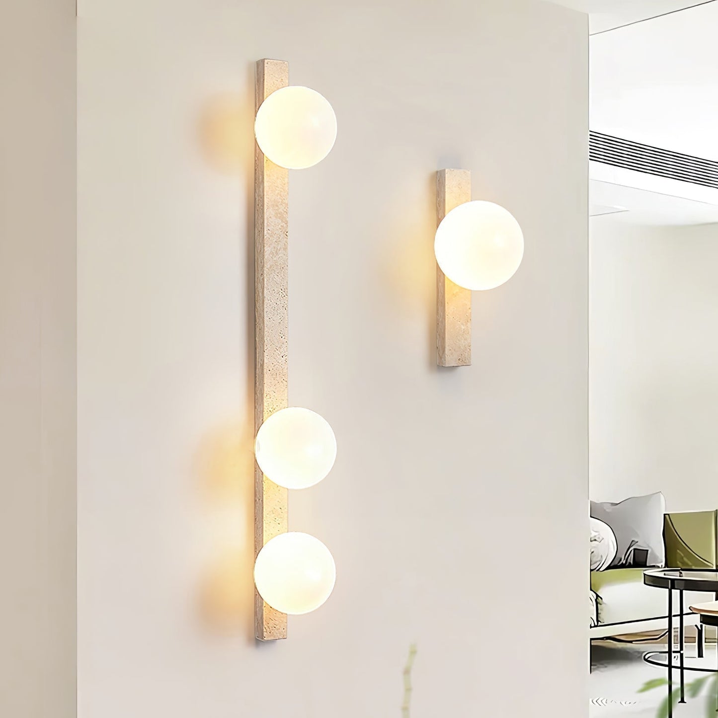Zoshaira Travertine Wall Light