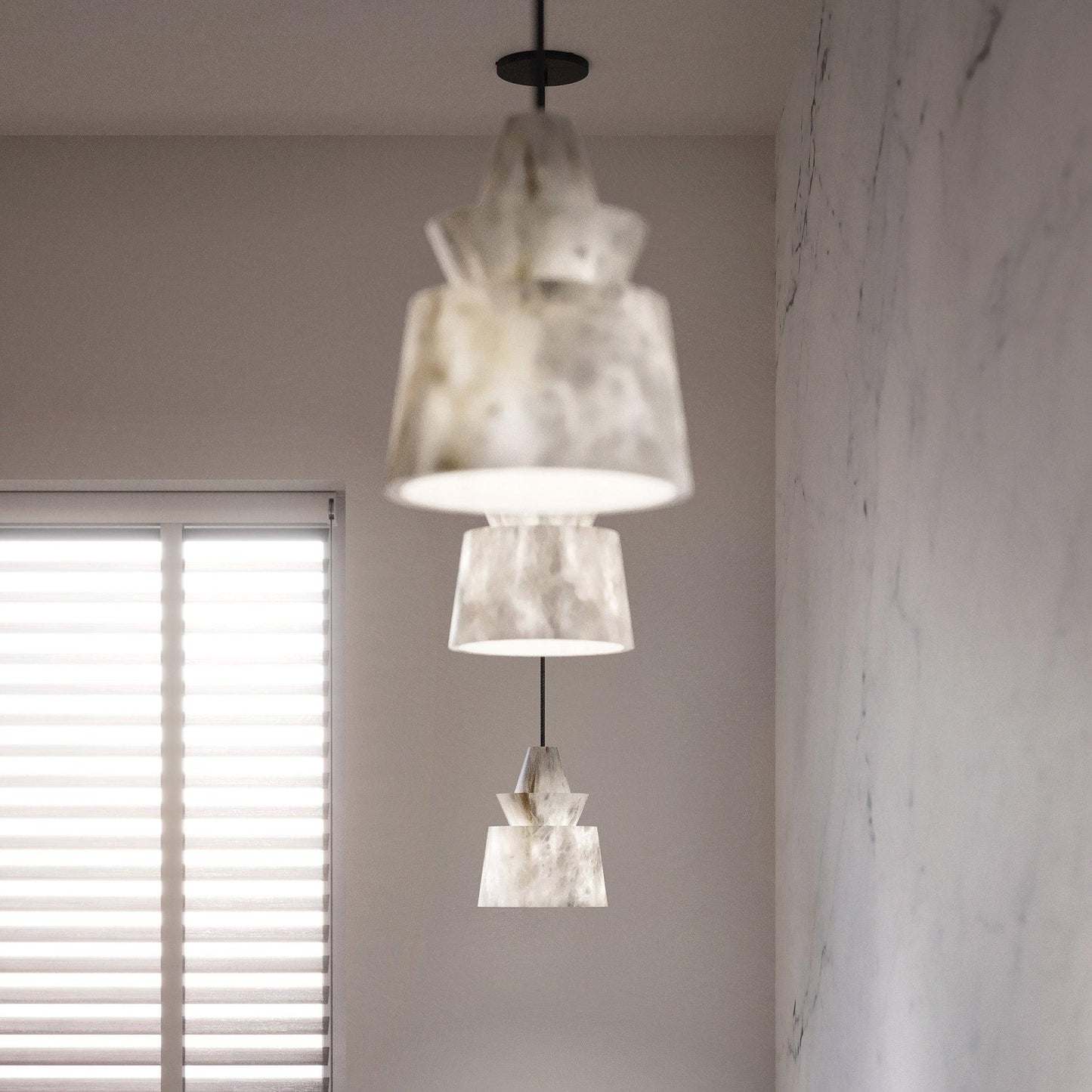 Curineth Minimalist Alabaster Pendant Light