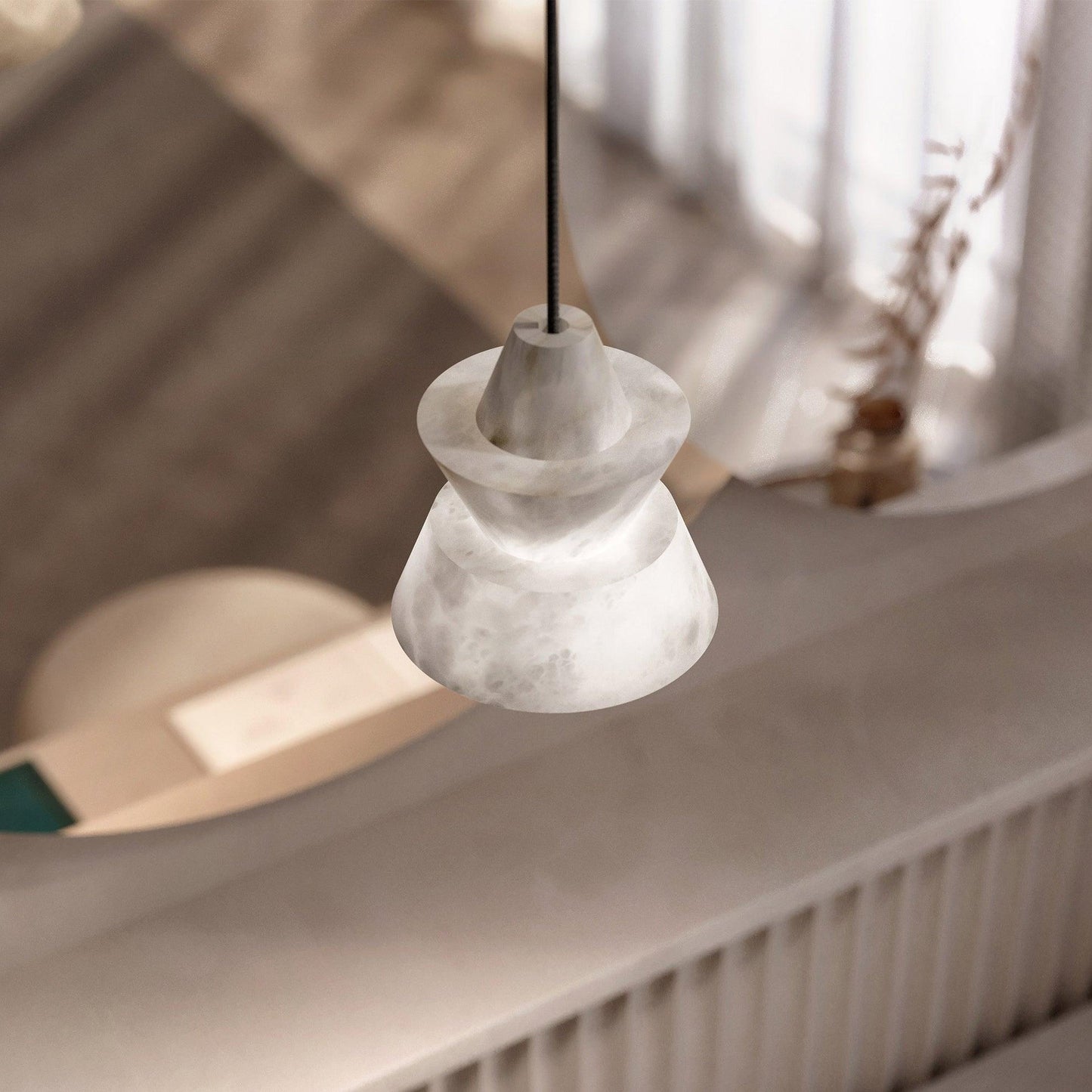 Curineth Minimalist Alabaster Pendant Light