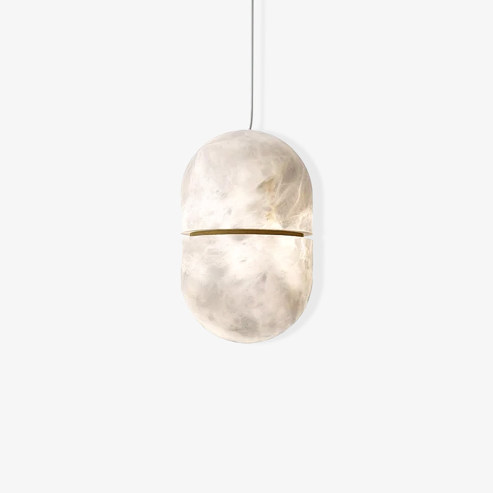 Strata Alabaster Pendant Light Capsule-shaped