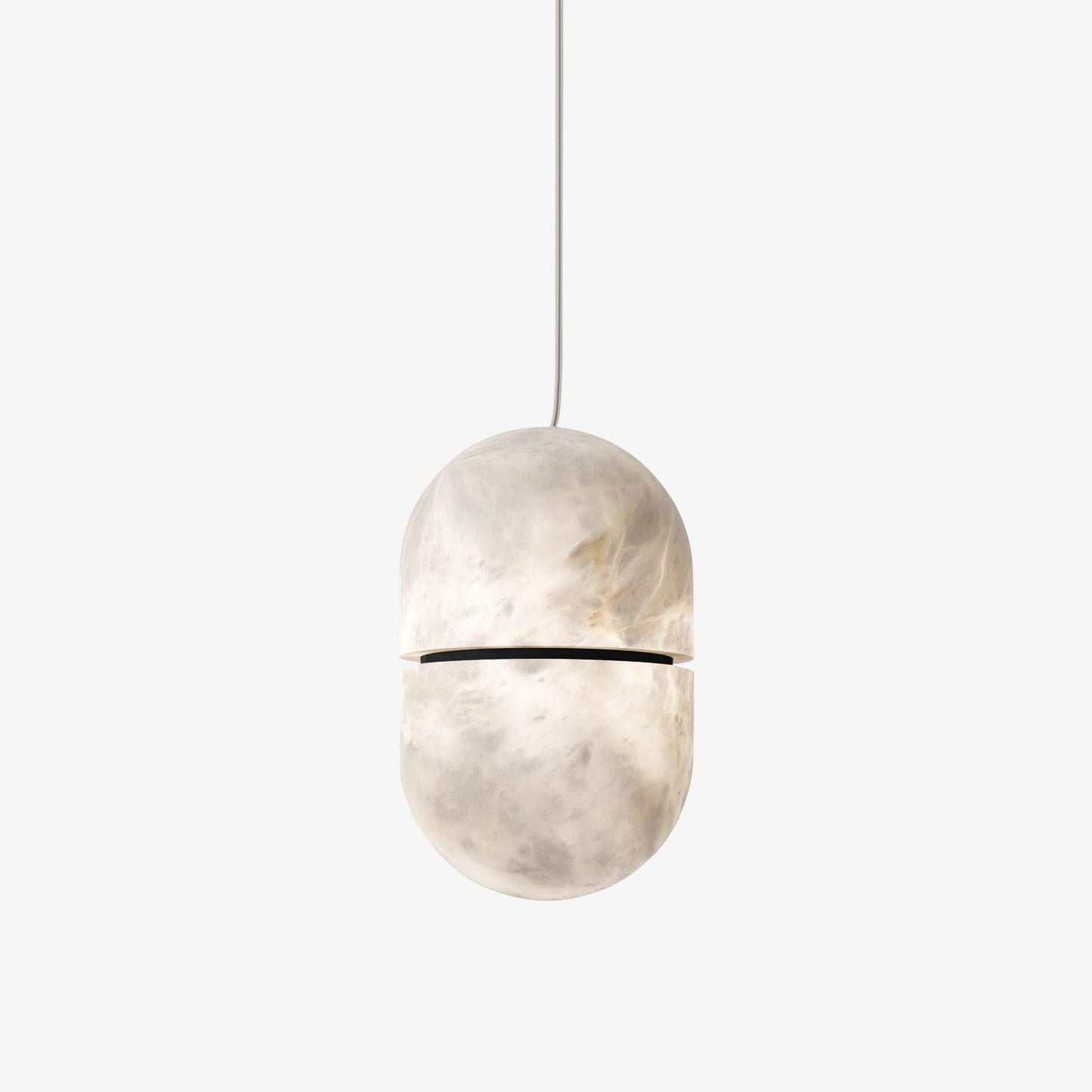 Strata Alabaster Pendant Light Capsule-shaped