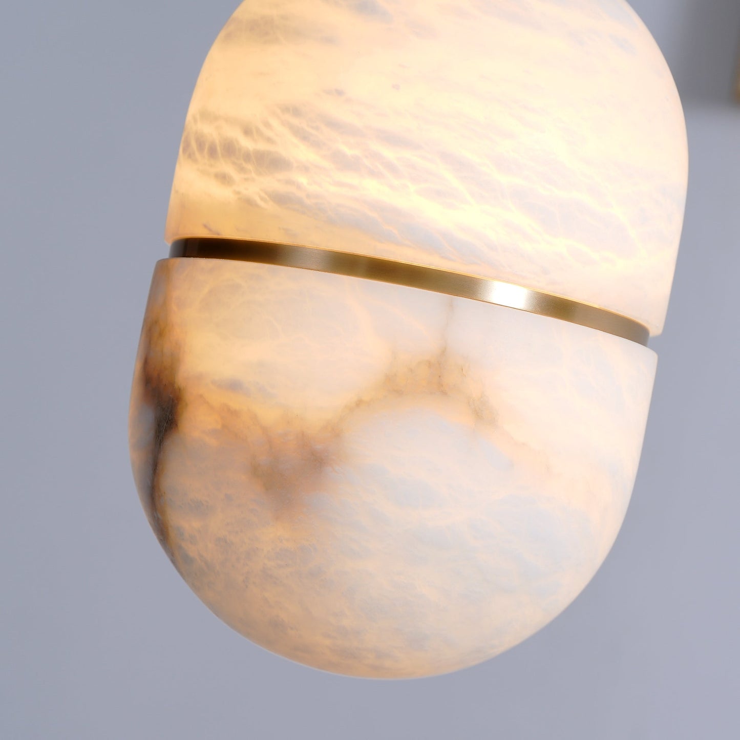 Strata Alabaster Pendant Light Capsule-shaped