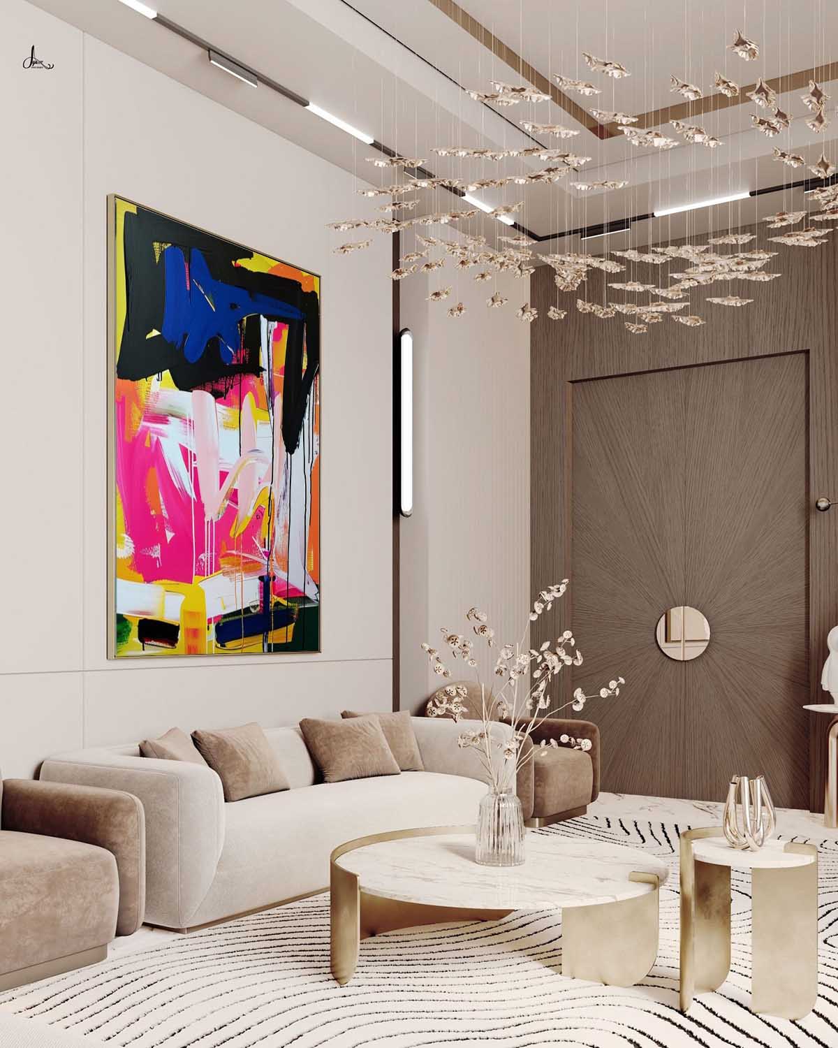 Zadie Colorful Painting Wall Art