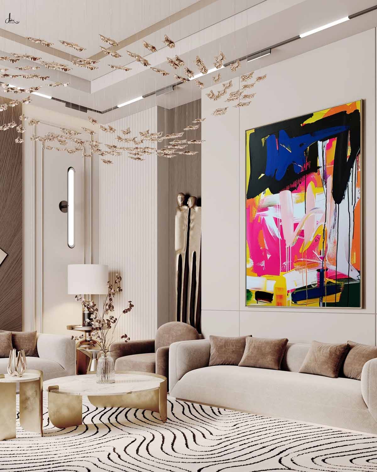 Zadie Colorful Painting Wall Art