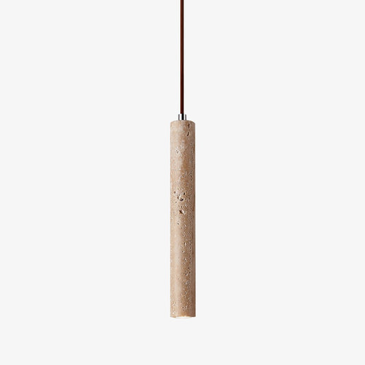 Olvynarae Cylindrical Travertine Pendant Light