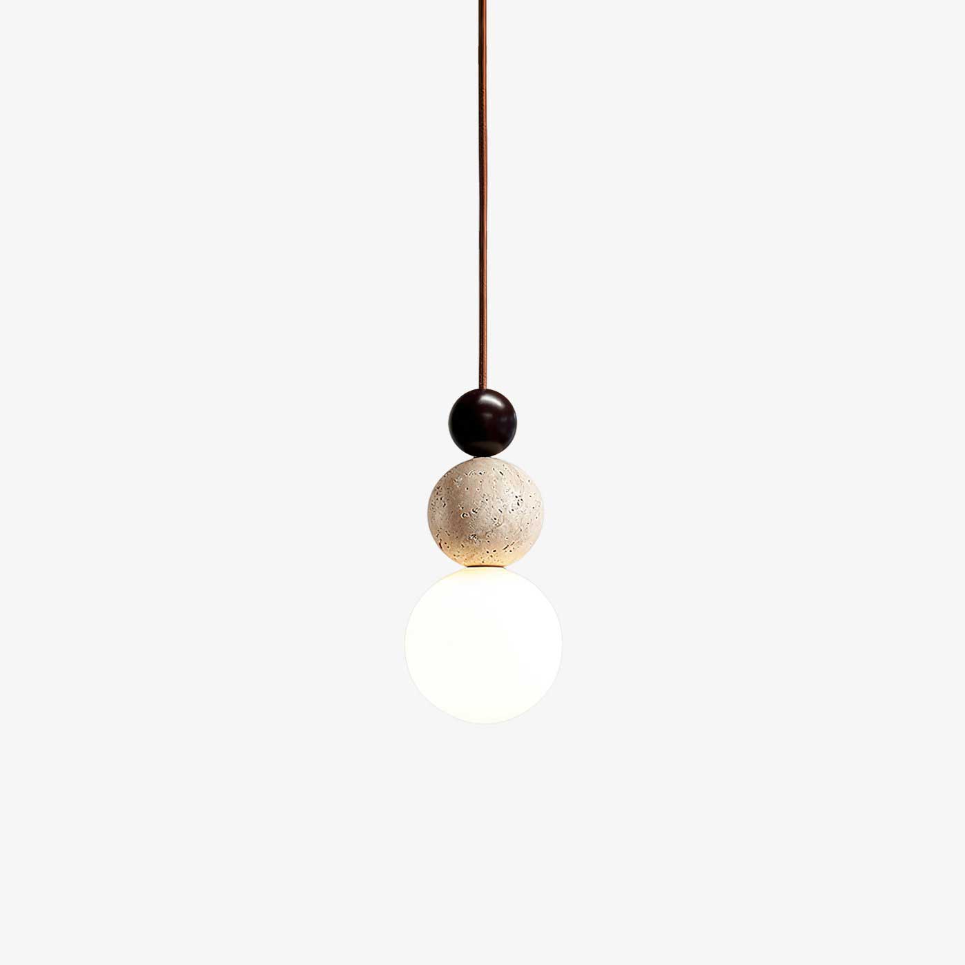 Ullaeia Sphere-cluster Travertine Pendant Light