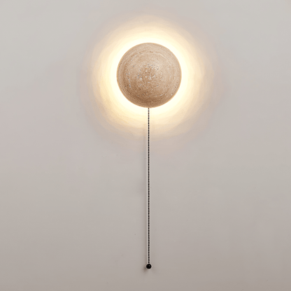 Nyvarion Minimalist Travertine Wall Light