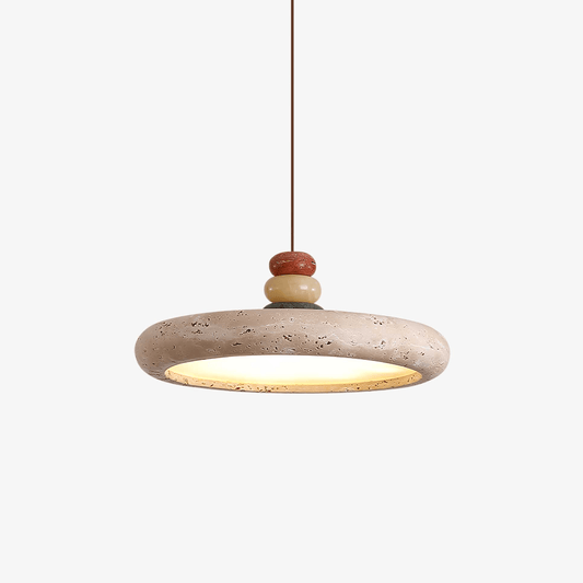 Cuvarora Disc Travertine Pendant Light