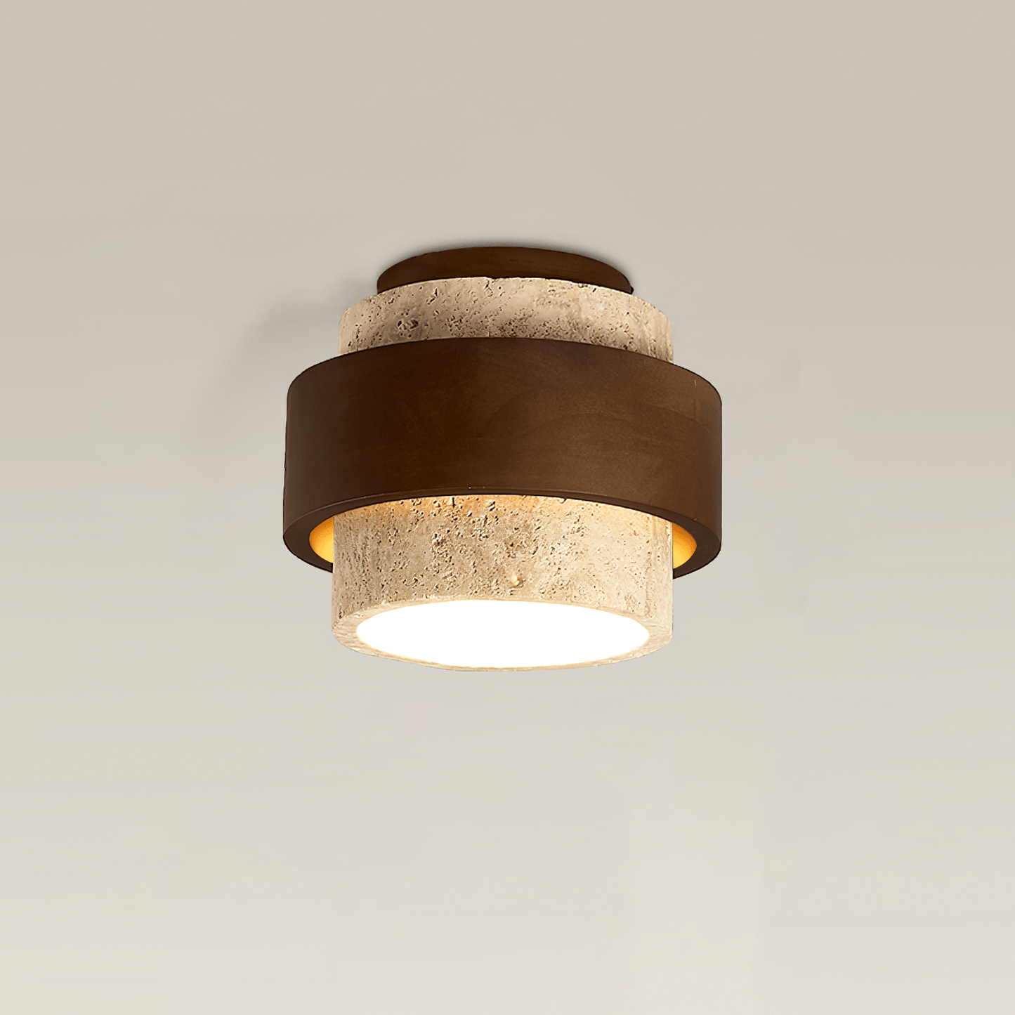 Eltalor Layered Ring Travertine Ceiling Light