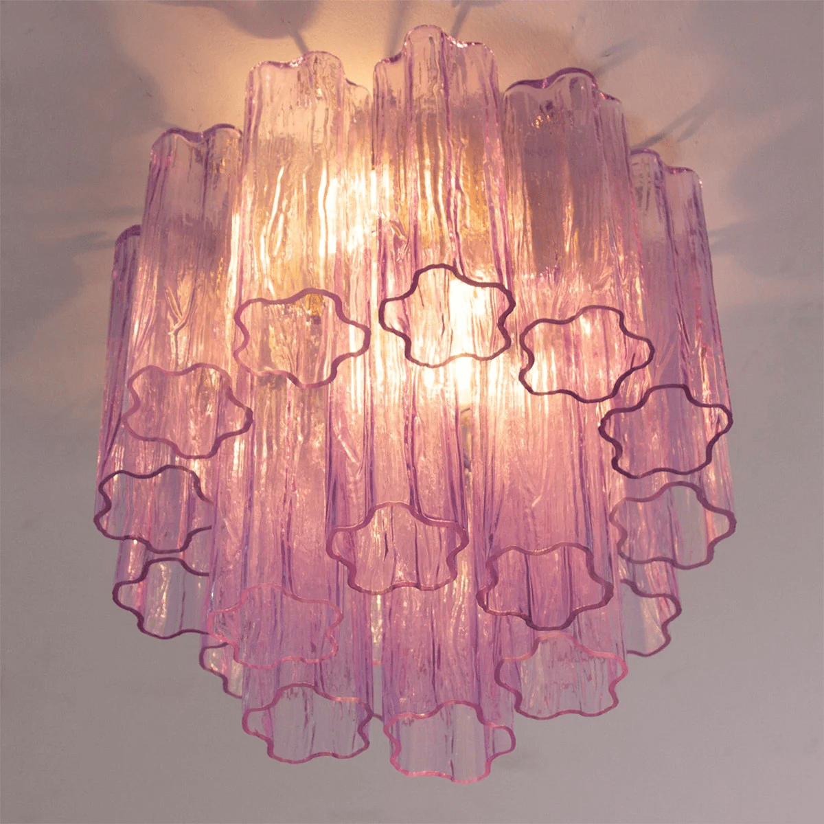 Aurora Tubes Ceiling Lamp Pink Waterfall Style