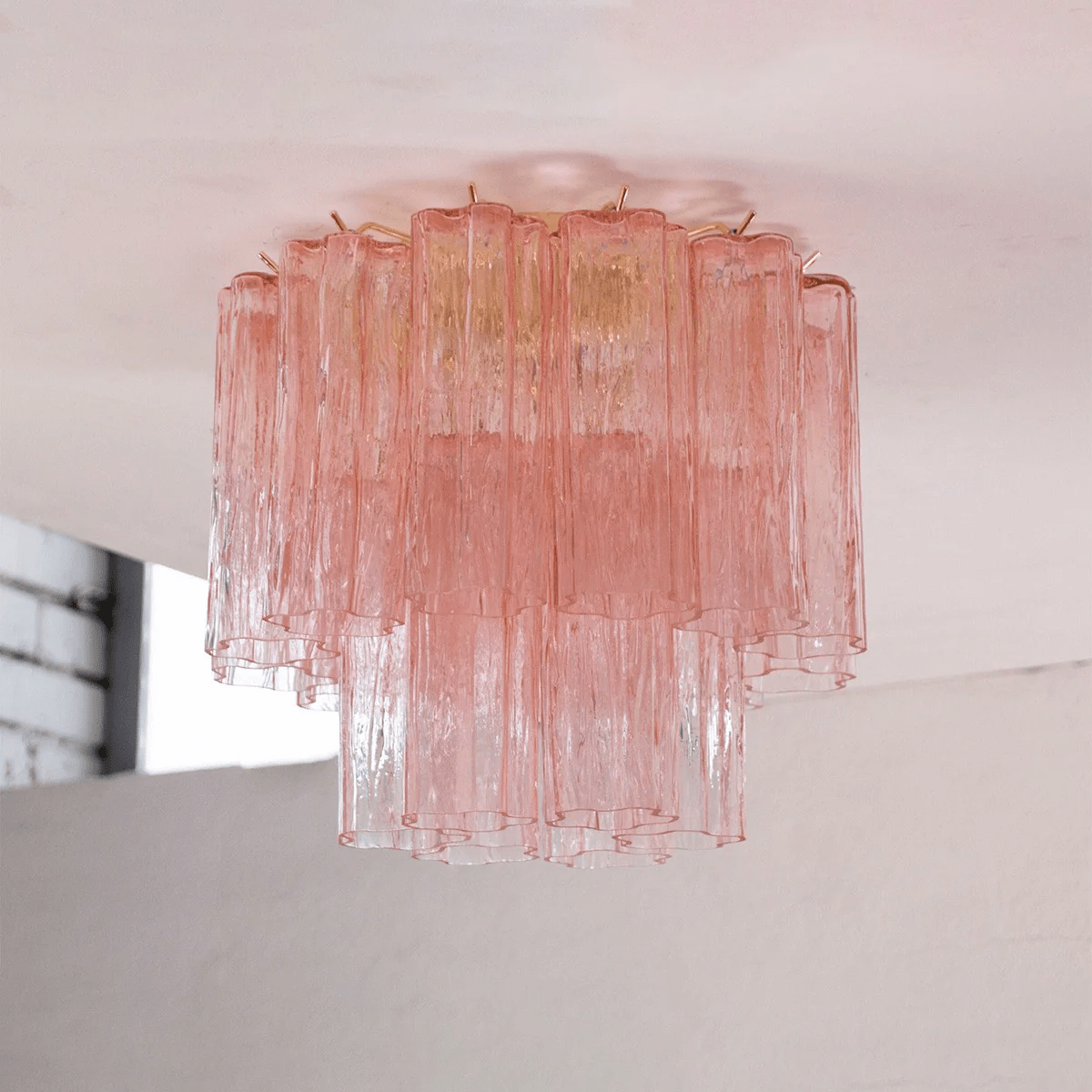 Aurora Tubes Ceiling Lamp Pink Waterfall Style