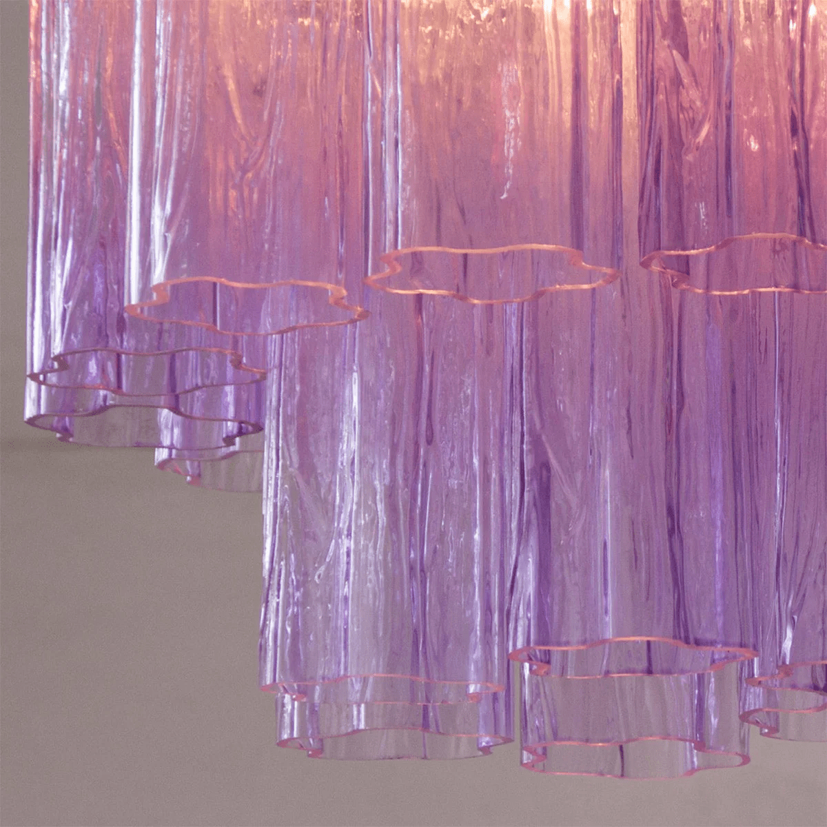 Aurora Tubes Ceiling Lamp Pink Waterfall Style