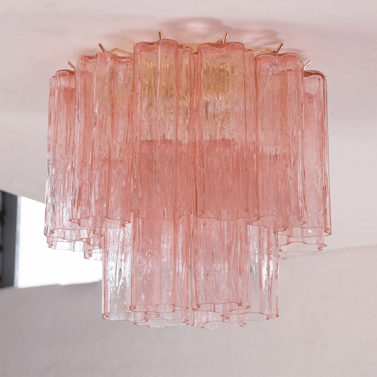 Aurora Tubes Ceiling Lamp Pink Waterfall Style