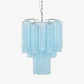 Aurora Chandelier Azzura Murano Glass Tube Coastal