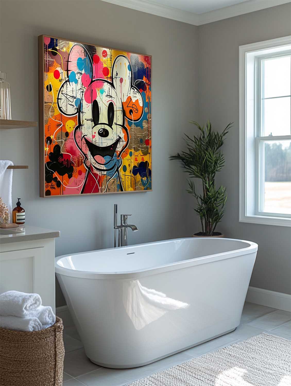 Mickey Abstract Graffiti Art