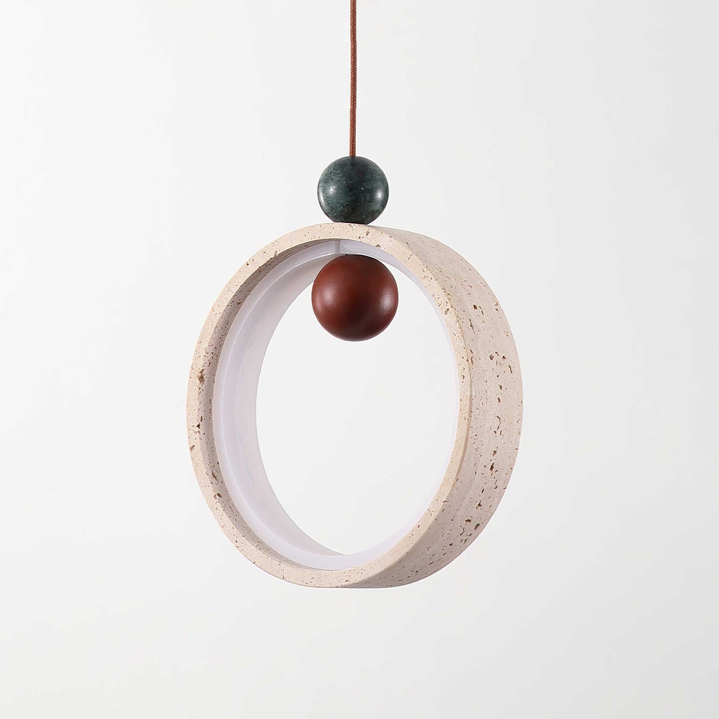 Vovinyra Circular Travertine Pendant Light