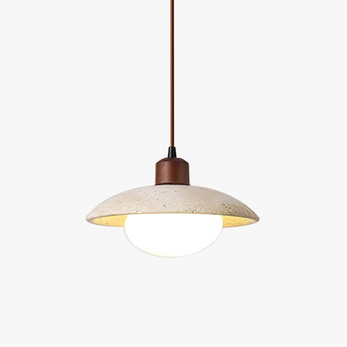 Onorarae Dome-shade Travertine Pendant Light