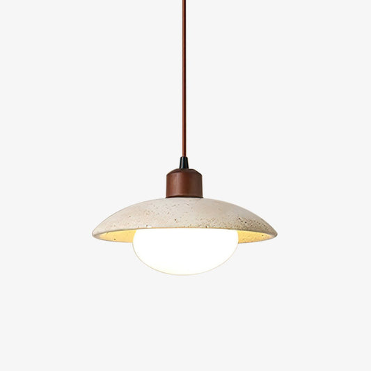 Onorarae Dome-shade Travertine Pendant Light