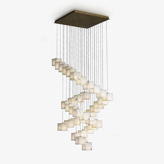 Eurraeel Alabaster Spiral Chandelier