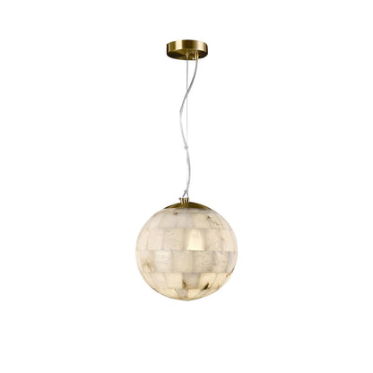 Isolde Alabaster Globe Pendant Light