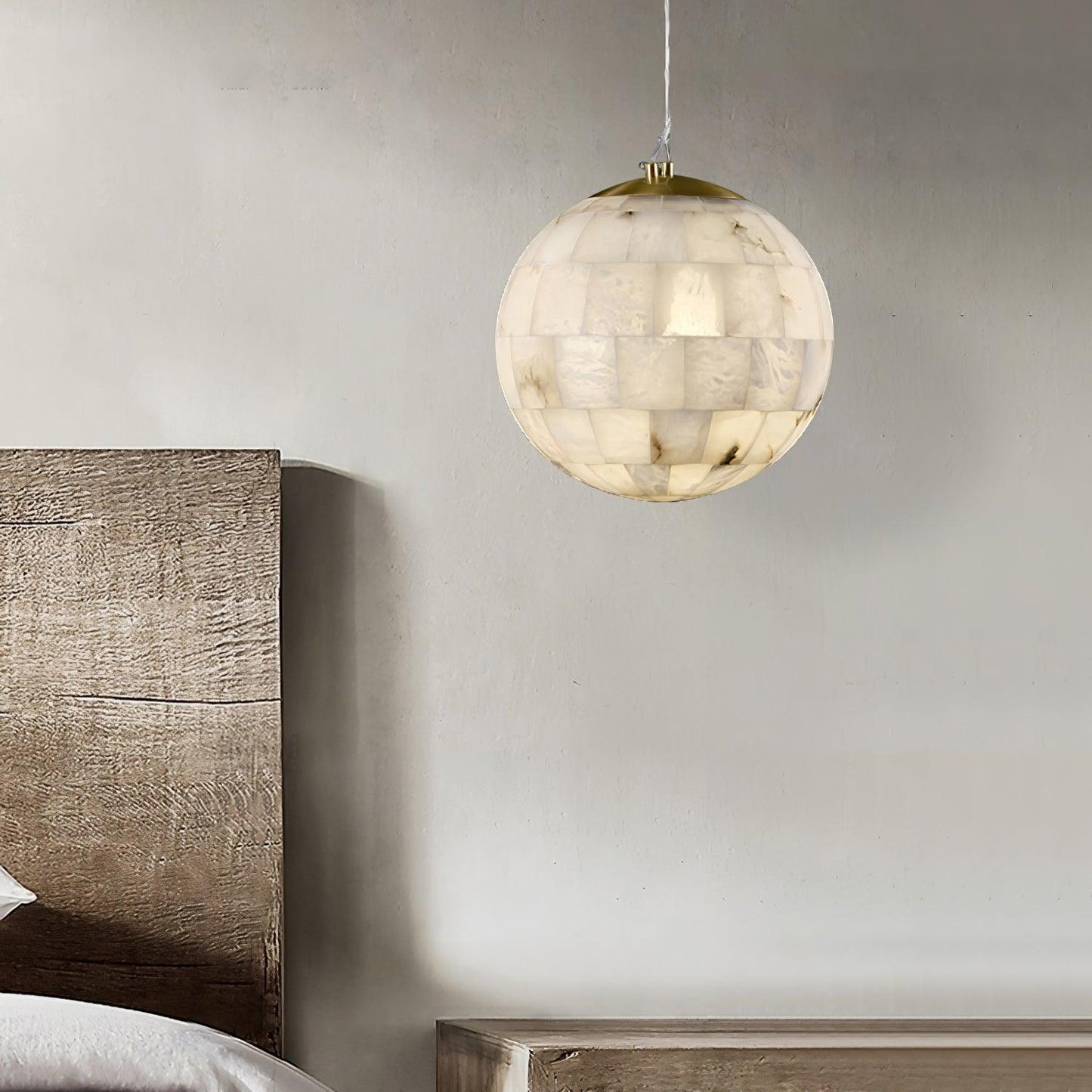 Isolde Alabaster Globe Pendant Light