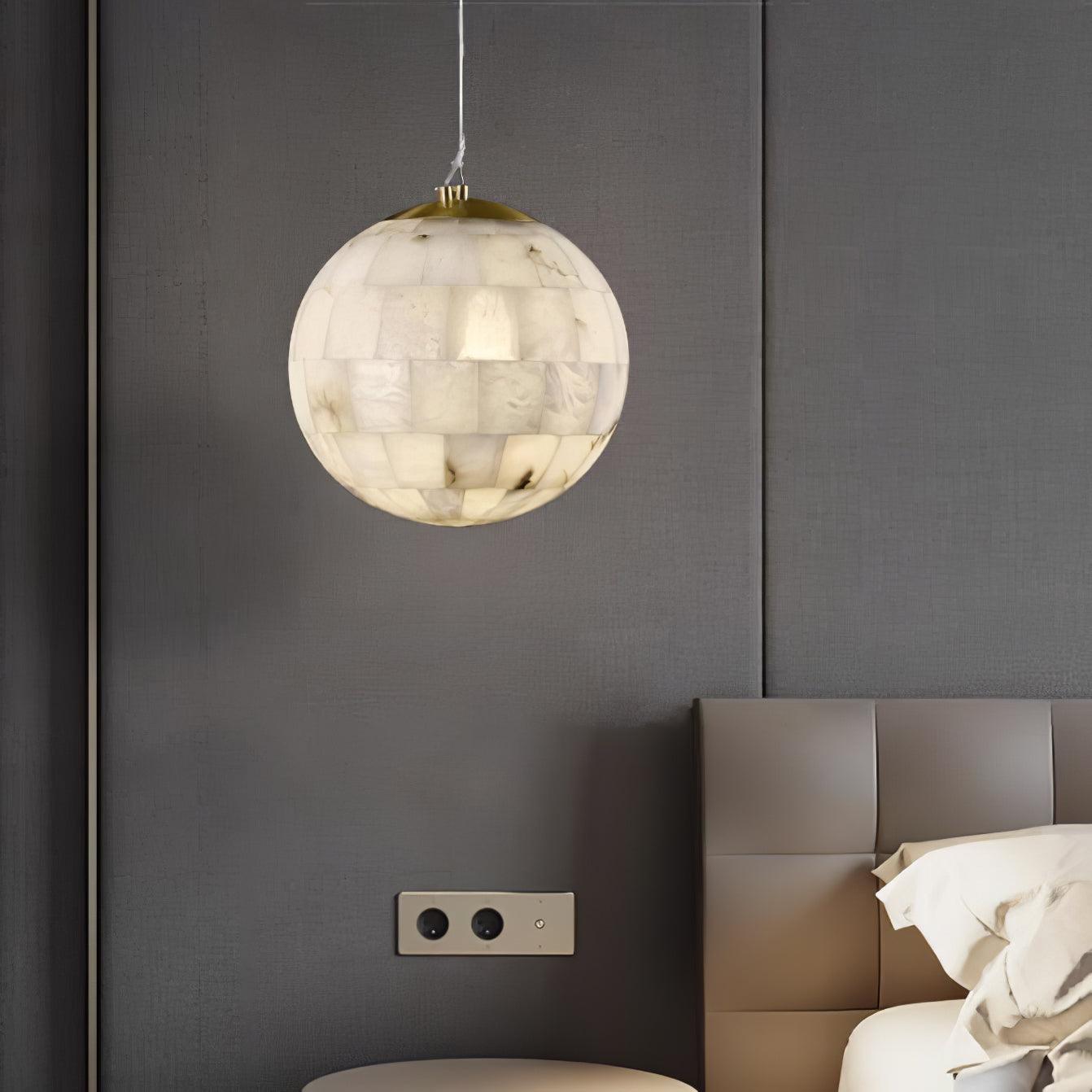 Isolde Alabaster Globe Pendant Light