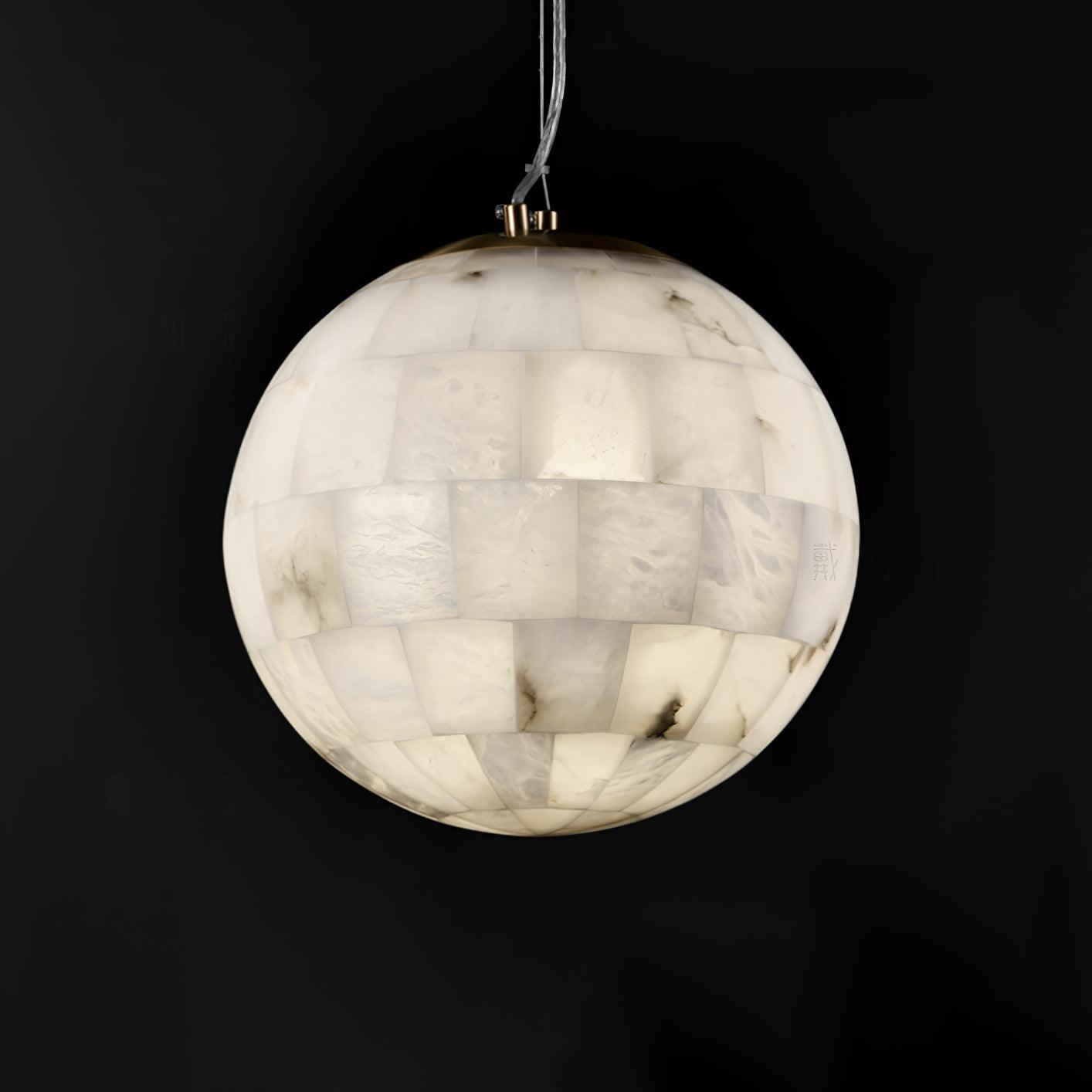 Isolde Alabaster Globe Pendant Light