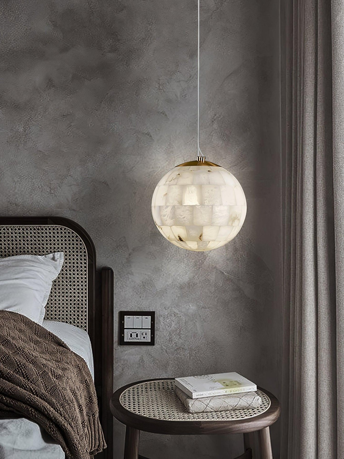 Isolde Alabaster Globe Pendant Light