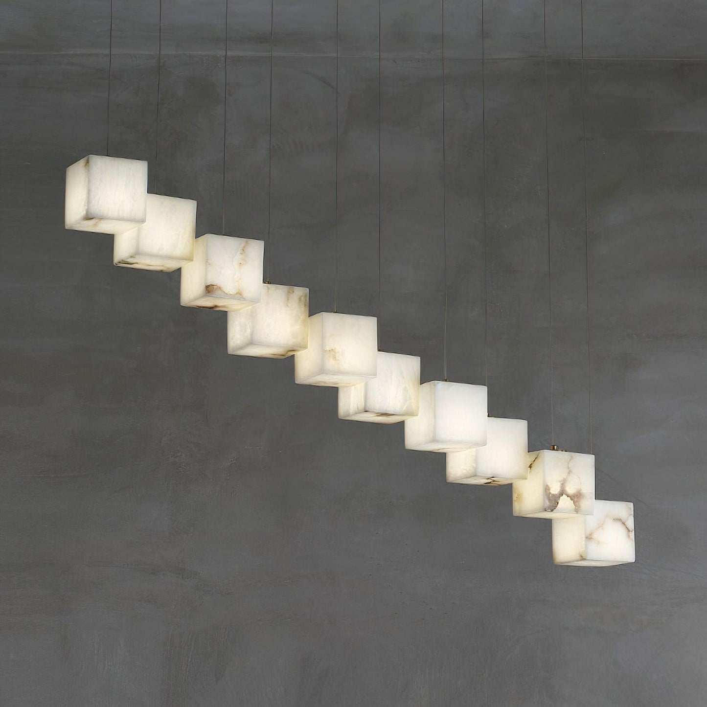 Eurraeel Alabaster Spiral Chandelier