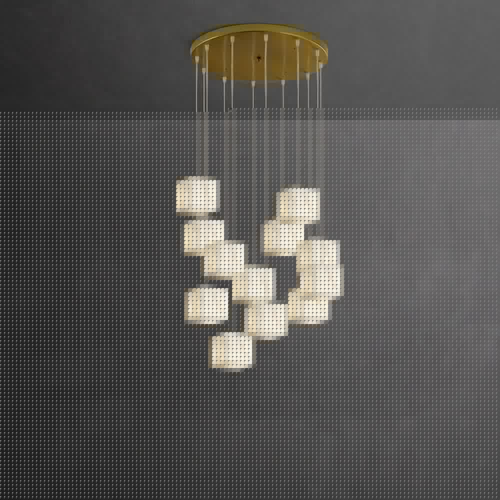 Eurraeel Alabaster Spiral Chandelier