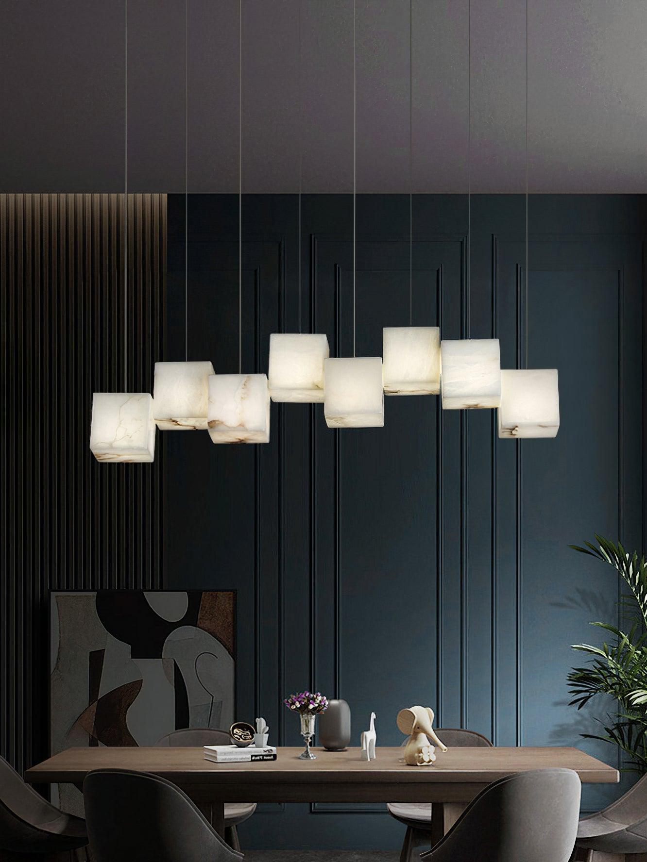 Eurraeel Alabaster Spiral Chandelier