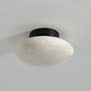 Vanorara Minimalist Alabaster Flush Mount Light