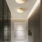 Vanorara Minimalist Alabaster Flush Mount Light