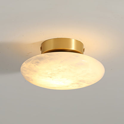 Vanorara Minimalist Alabaster Flush Mount Light