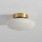 Vanorara Minimalist Alabaster Flush Mount Light