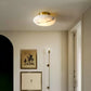 Vanorara Minimalist Alabaster Flush Mount Light