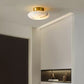 Vanorara Minimalist Alabaster Flush Mount Light