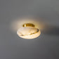 Vanorara Minimalist Alabaster Flush Mount Light