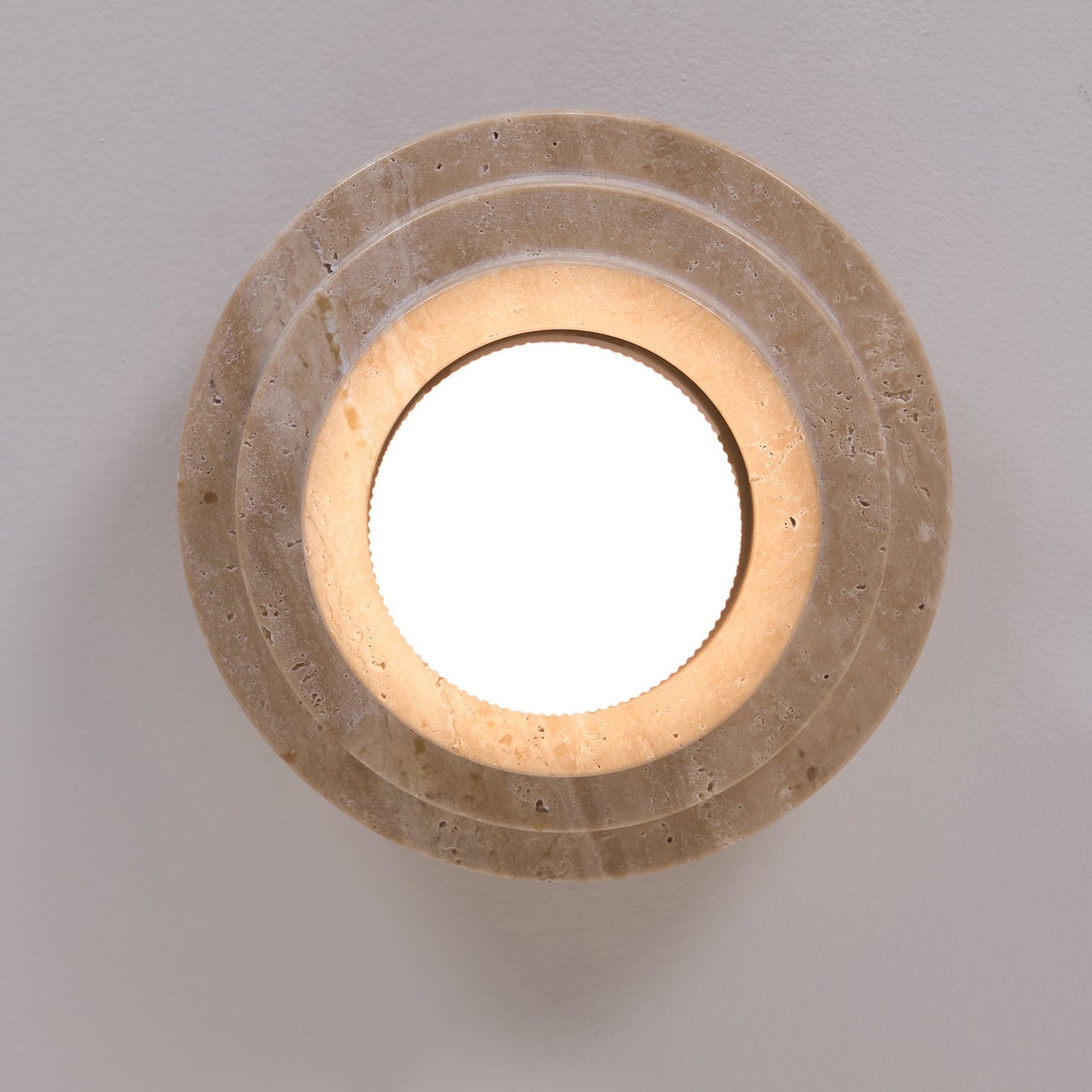 Zadoraris Tiered-disc Travertine Ceiling Light