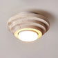 Zadoraris Tiered-disc Travertine Ceiling Light