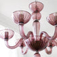 Chandelier Murano Glass Purple Pink