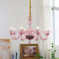 Chandelier Murano Glass Purple Pink