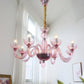 Chandelier Murano Glass Purple Pink