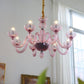 Chandelier Murano Glass Purple Pink