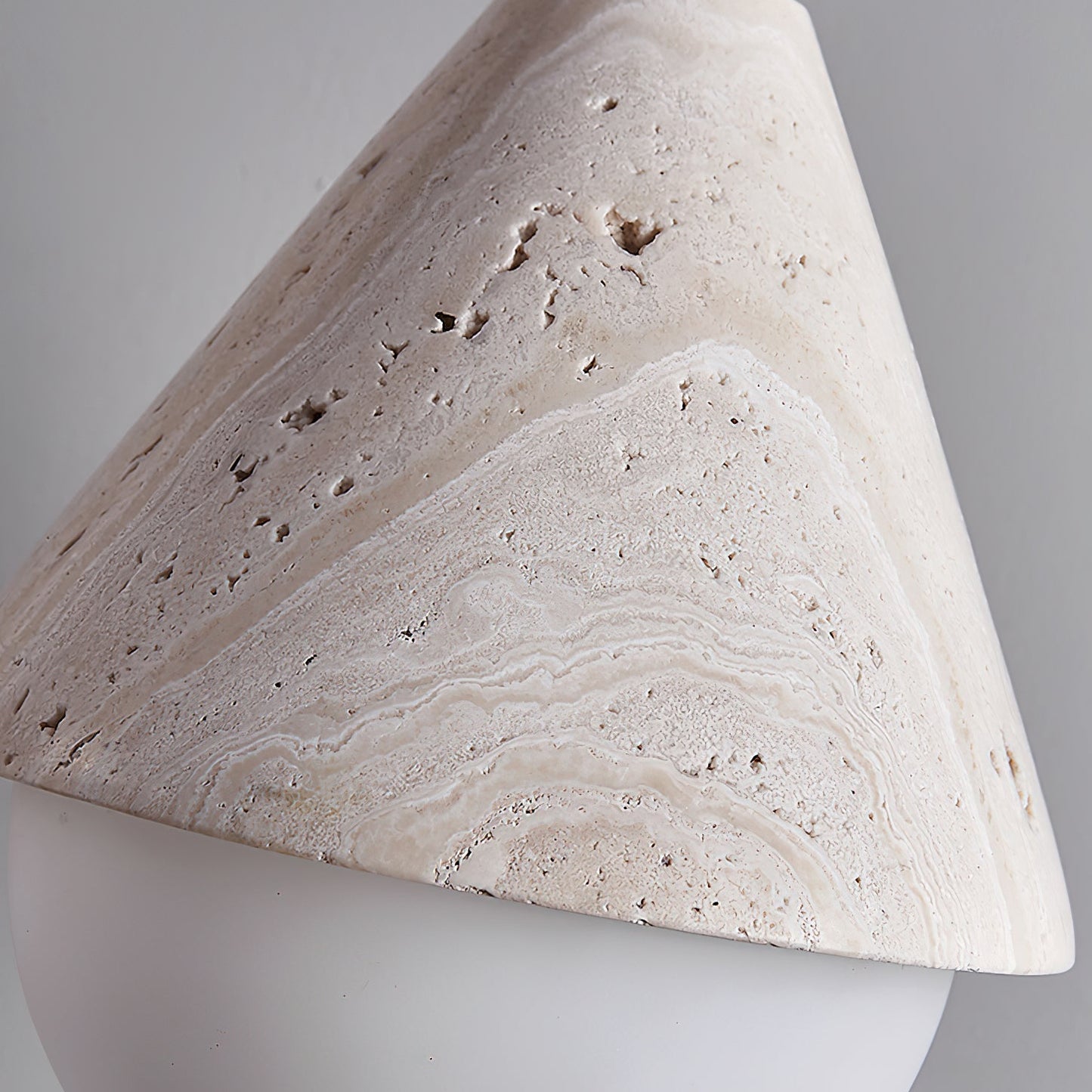 Cevynisra Cone Hemisphere Travertine Pendant Light