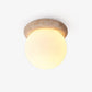 Colaeiel Disc-globe Travertine Ceiling Light